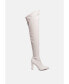 Фото #1 товара zade thigh high long boots in stretch patent pu