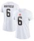 ფოტო #1 პროდუქტის Women's Baker Mayfield White Cleveland Browns Name Number T-shirt