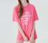 Фото #3 товара MLB 老爹鞋系列直筒T恤 男女同款 粉红色 / Футболка MLB T 31TS08031-50P