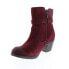Фото #4 товара Earth Origins Tori Womens Red Suede Zipper Ankle & Booties Boots 6