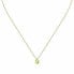 Фото #1 товара Charming Gold Plated Necklace with Semipreziose Peridot SAXN05