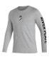 Фото #2 товара Men's Heather Gray Club Atletico River Plate Team Crest Long Sleeve T-Shirt