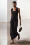 Фото #9 товара Платье миди с фигурным вырезом на груди ZARA