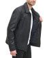 Фото #3 товара Men's Faux Leather Laydown Collar Jacket