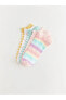 Pamuk karışımlı Esnek kumaştan Kız Çocuk Patik Çorap 5'li