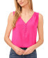 Фото #1 товара Women's V-Neck Sleeveless Button-Front Top