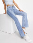 River Island Amelie spliced flare jeans in blue