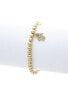 ფოტო #2 პროდუქტის Dangling Hamsa Charm Polished Bead Stretch Bracelet