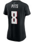 ფოტო #3 პროდუქტის Women's Kyle Pitts Black Atlanta Falcons 2021 NFL Draft First Round Pick Player Name Number T-shirt