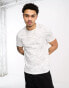 Armani Exchange allover eagle print t-shirt in white