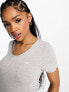 Фото #1 товара Hollister logo v-neck t-shirt in grey