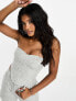 Фото #1 товара Simmi boucle corset top co-ord in silver