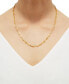 Фото #2 товара Italian Gold paperclip Link 20" Chain Necklace in 10k Gold