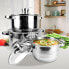 Saucepans Feel Maestro MR-2220-6L Silver Steel 6 Pieces