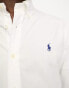 Polo Ralph Lauren player logo poplin shirt slim fit in white