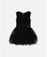 Фото #1 товара Big Girls Sleeveless Dress With Tulle Skirt Black