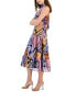 Women's Butterfly High-Neck Tie-Back Midi Dress