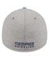 Фото #3 товара Men's Gray, Light Blue Memphis Grizzlies Striped 39THIRTY Flex Hat