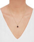 Фото #2 товара Macy's onyx Trillion-Cut 18" Pendant Necklace in 14k Gold