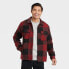 Фото #1 товара Men's Plaid Woven Shirt Jacket - Goodfellow & Co Red S