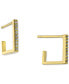 Cubic Zirconia Square Hoop Earrings in 18k Gold-Plated Sterling Silver, Created for Macy's