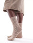 Фото #3 товара Piece glitter sock in beige spot