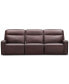 Фото #5 товара Dextan Leather 3-Pc. Sofa with 2 Power Recliners, Created for Macy's