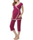 ფოტო #16 პროდუქტის Kimi & Kai Cindy Maternity Nursing Pajama Set