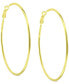 ფოტო #3 პროდუქტის Polished Wire Large Hoop Earrings in 18k Gold-Plated Sterling Silver, 70mm, Created for Macy's
