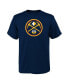 ფოტო #1 პროდუქტის Big Boys and Girls Navy Denver Nuggets Primary Logo T-Shirt