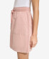 ფოტო #3 პროდუქტის Andrew Marc New York Women's Washed Linen High Rise Skirt with Twill Side Taping
