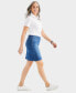 Фото #3 товара Women's Denim Stretch Pull-On Skirt, Created for Macy's