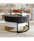 Фото #5 товара Modern Round Lifttop Nesting Coffee Tables With 2 Drawersnatural