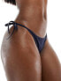 Фото #7 товара Tommy Jeans heritage tie side bikini bottom in navy