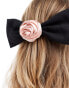 DesignB London hair tie bow with rose with black