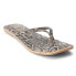 BEACH by Matisse Bungalow Snake Print Flip Flops Womens Beige, Black Casual Sand