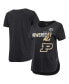 Фото #1 товара Women's Heathered Black Purdue Boilermakers PoWered By Title IX T-shirt