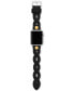 ფოტო #2 პროდუქტის Women's Black Braided Leather Band for Apple Watch® 38-45mm