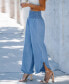 ფოტო #2 პროდუქტის Women's Straight Leg Ruffle Cuff Pants