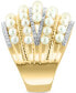 Фото #4 товара Кольцо EFFY Freshwater Pearl & Diamond Multirow Statement