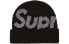 Фото #1 товара Шапка Supreme FW18 Big Logo Beanie Black 3M反光logo SUP-FW18-900