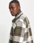 ASOS DESIGN harrington jacket in neutral check