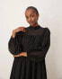 Фото #2 товара Ghospell Harriet tiered midi dress in black