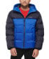 Фото #1 товара Men's Colorblock Performance Hooded Puffer Jacket