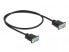 Delock Serial Cable RS-232 D-Sub 9 female to female null modem with narrow plug housing - Full Handshaking - 0.5 m - Black - 0.5 m - DB-9 - DB-9 - Female - Female