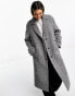 Фото #2 товара Stradivarius wool blend coat in grey herringbone