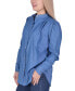 Фото #9 товара Petite Long Sleeve Chambray Blouse