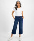 Фото #1 товара Women's High-Rise Wide-Leg Crop Jeans, Created for Macy's