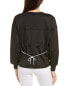 Lucky In Love Ruched Back Sweatshirt Women's Black S