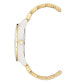 ფოტო #2 პროდუქტის Women's Gold-Tone and White Solar Ocean Work Plastic Bracelet Watch, 38.5mm